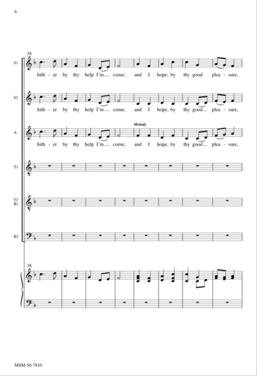 Come, Thou Fount of Every Blessing Divisi scores gallery preview page 6