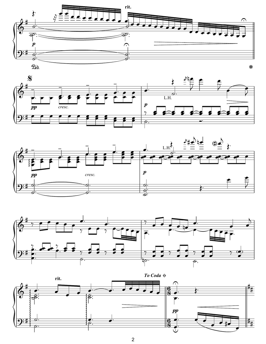 L'Amant - Main Theme (from L'Amant) Piano Solo scores gallery preview page 2