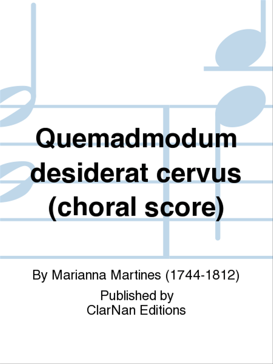 Quemadmodum desiderat cervus (choral score) 4-Part scores gallery preview page 1