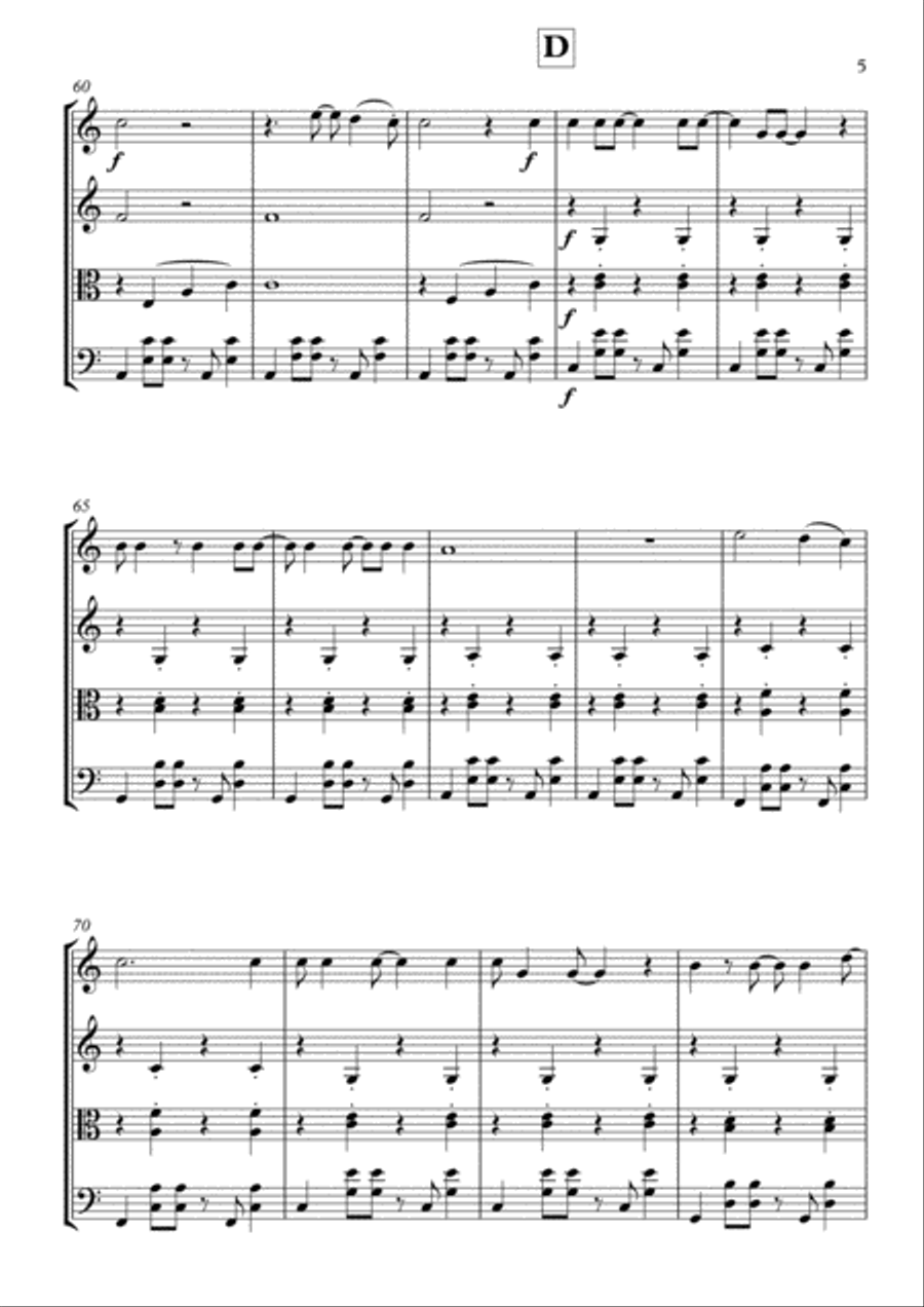 Over The Rainbow String Quartet scores gallery preview page 6