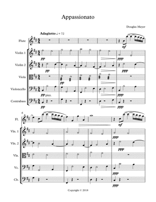 Adagietto for Flute and Strings (score and parts)