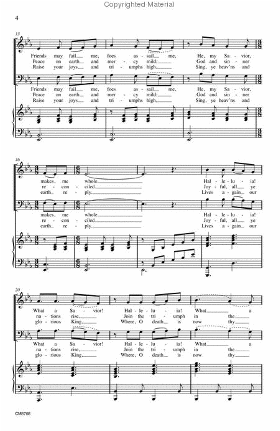 This Triumphant Season! (Jesus! What A Friend for Sinners) 4-Part scores gallery preview page 3