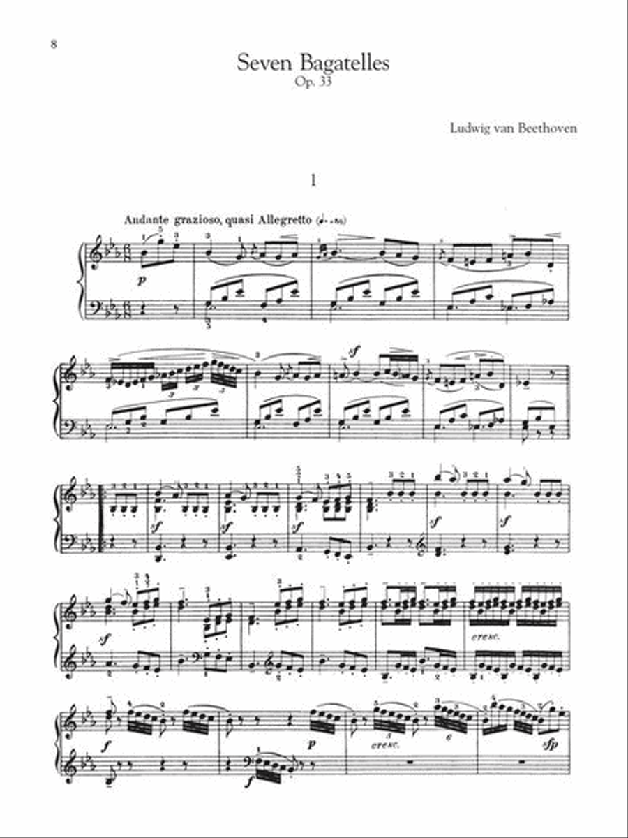 The Giant Book of Beethoven: Short Works and Selected Sonatas Piano Solo scores gallery preview page 7