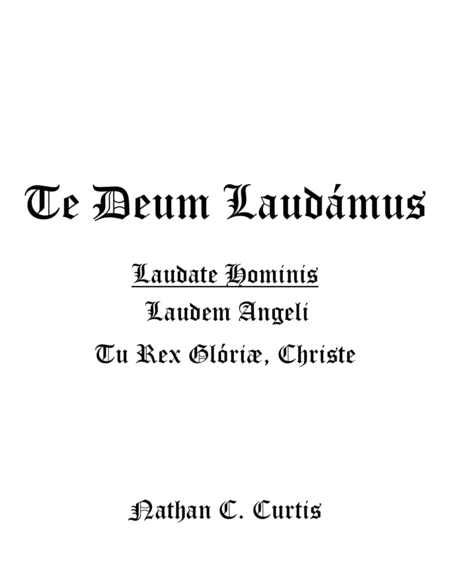 Te Deum Laudámus - I. Laudate Hominis image number null