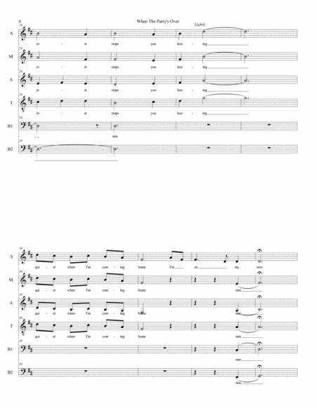 When The Party's Over by Billie Eilish Divisi - Digital Sheet Music