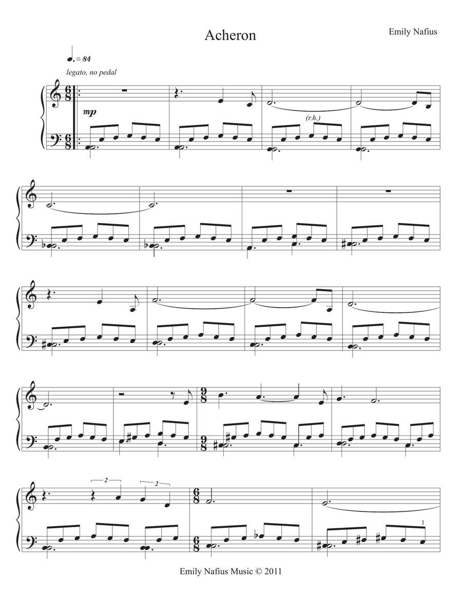 Acheron - for Solo Piano Piano Solo scores gallery preview page 3