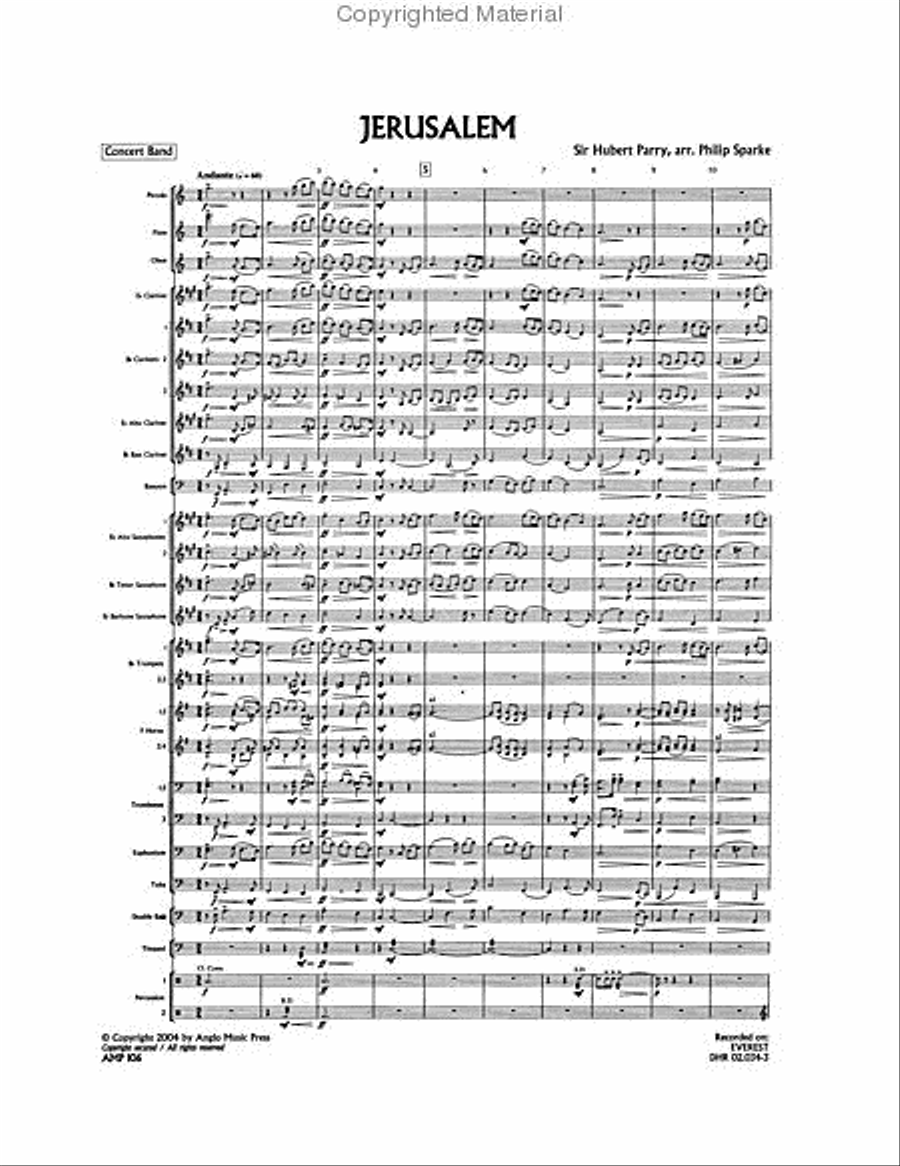 Jerusalem Concert Band scores gallery preview page 2