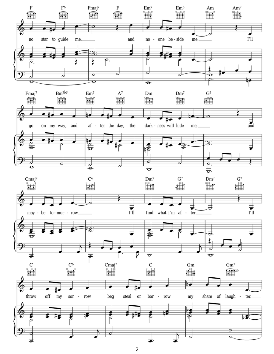 Who Can I Turn To (When Nobody Needs Me) Guitar scores gallery preview page 2