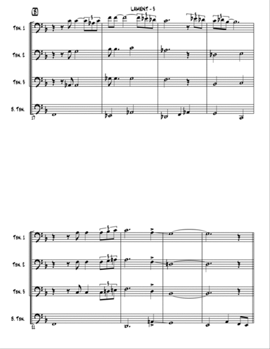 Lament Brass Quartet scores gallery preview page 5