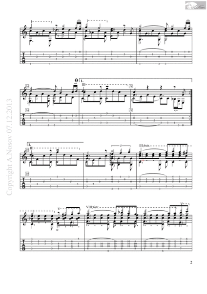 My Way (Sheet music for guitar) image number null