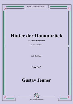 Jenner-Hinter der Donaubrück,in D flat Major,Op.6 No.5