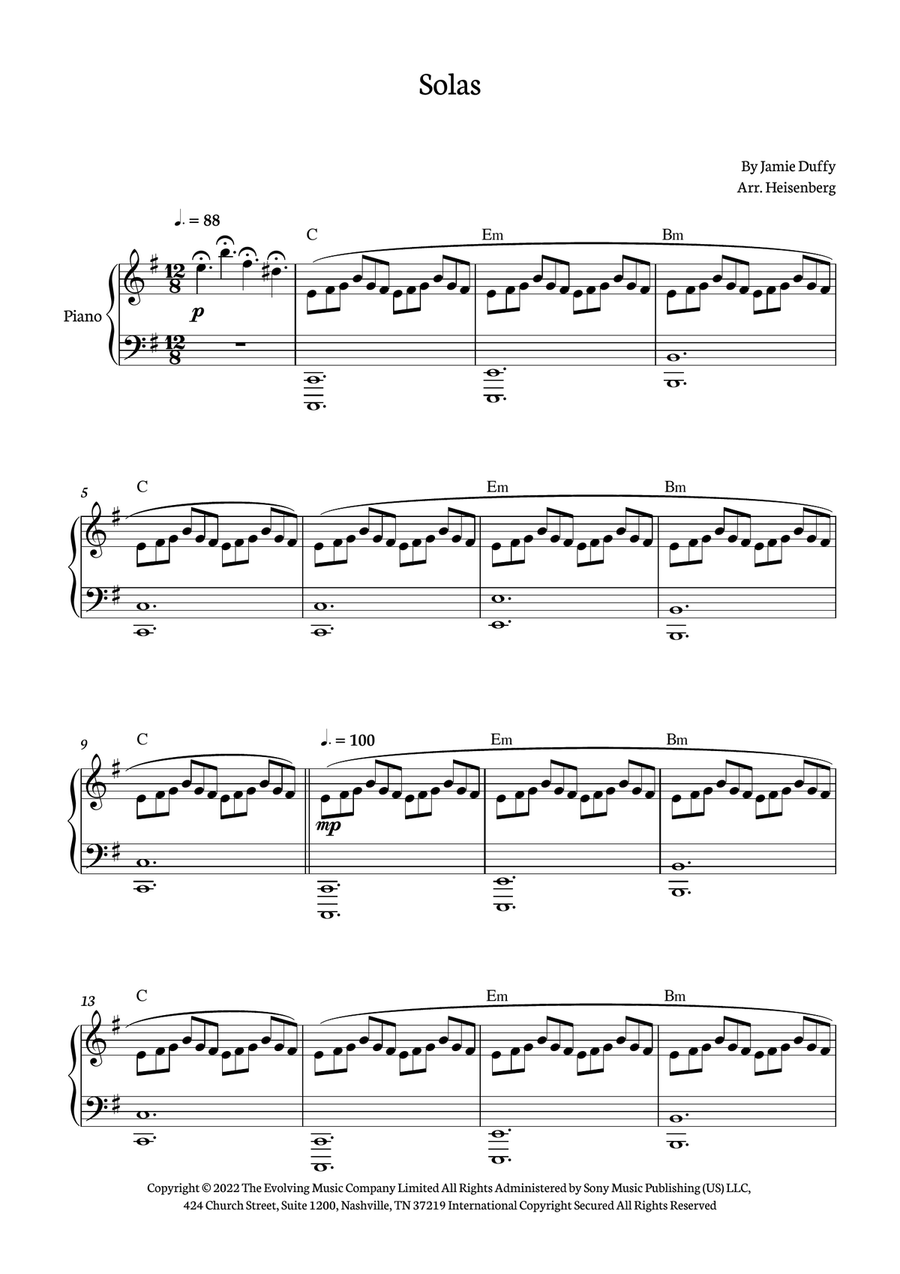 Solas Solas Acoustic Guitar scores gallery preview page 1