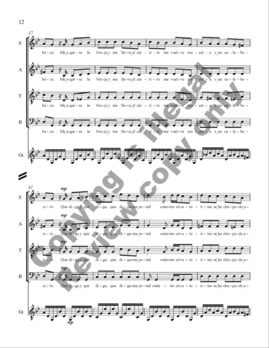 Three Mexican Folk Songs Three Mexican Folk Songs 4-Part scores gallery preview page 31