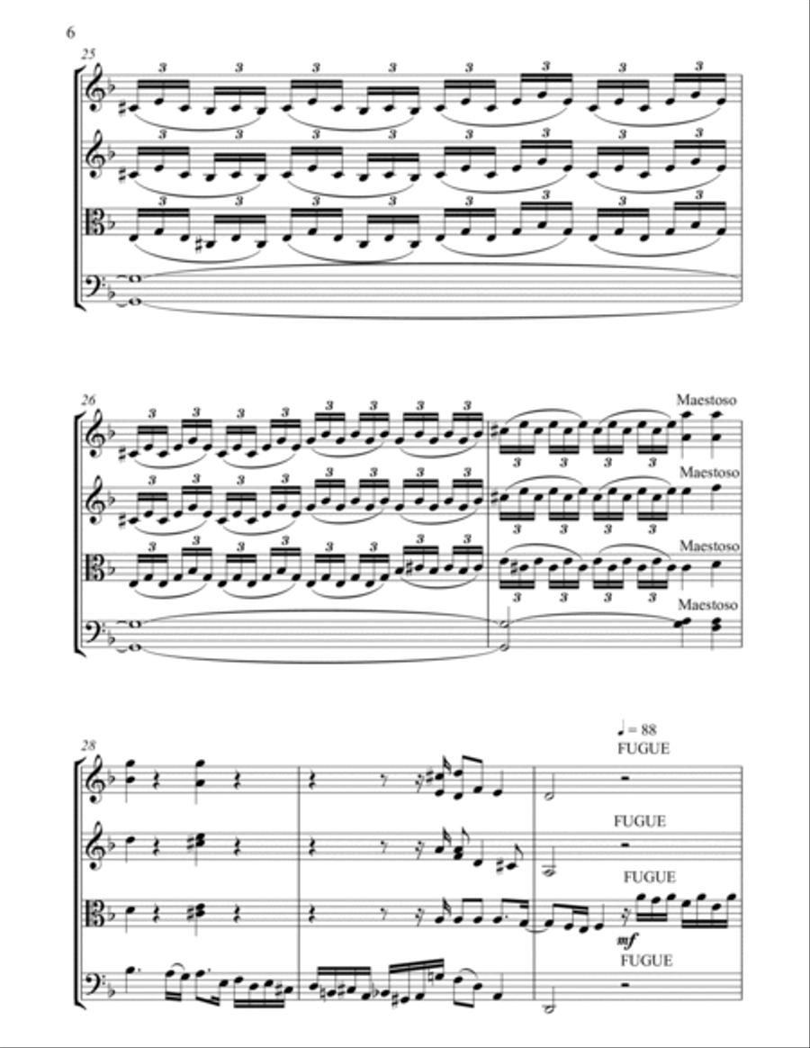 Toccata and Fugue in D Minor String Quartet scores gallery preview page 6