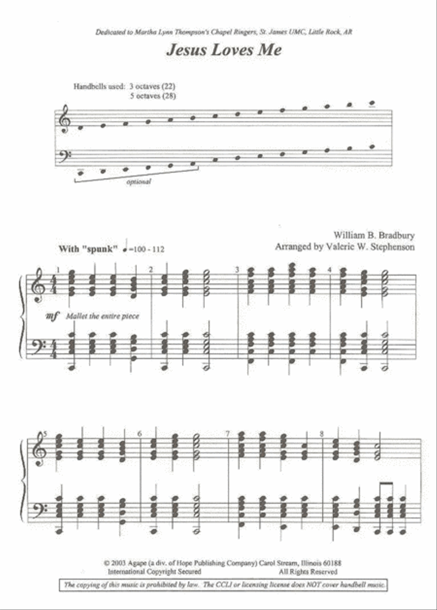 Jesus Loves Me 5-Octaves scores gallery preview page 5