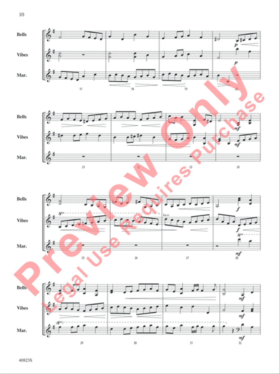 Classic Mallet Trios -- Bach Small Ensemble scores gallery preview page 11