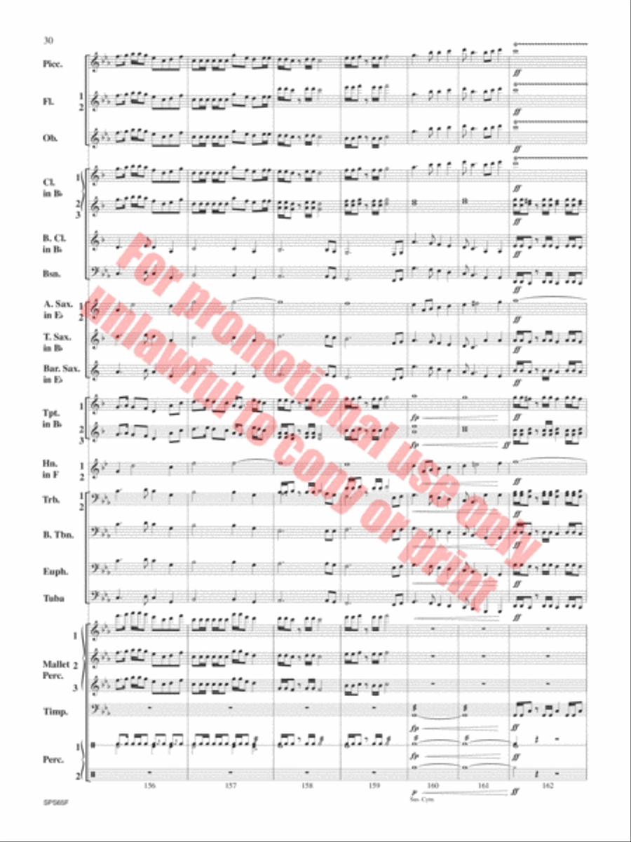 Rain and Snow on the Cedar Cliffs Concert Band scores gallery preview page 31