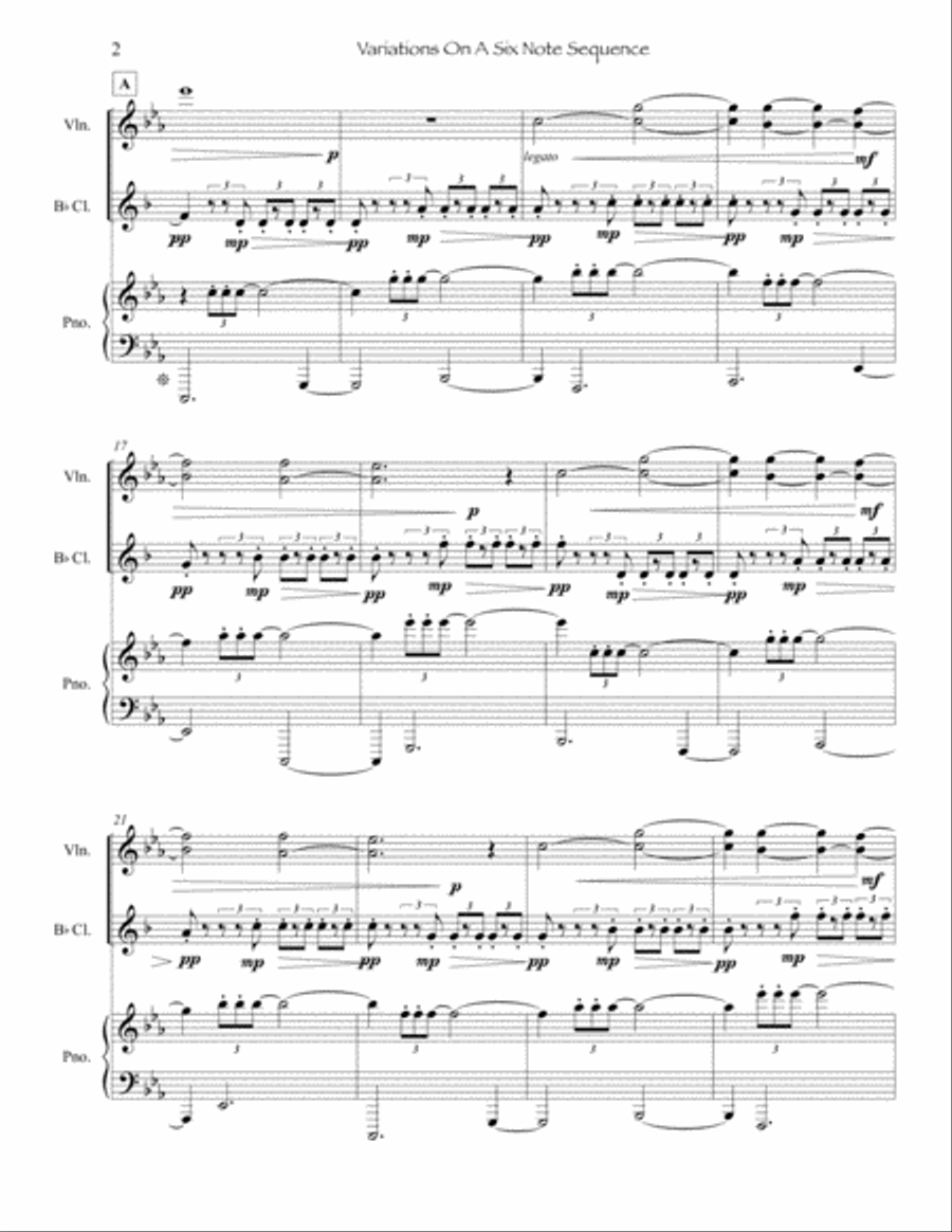 Variations On A 6 Note Sequence Small Ensemble scores gallery preview page 3