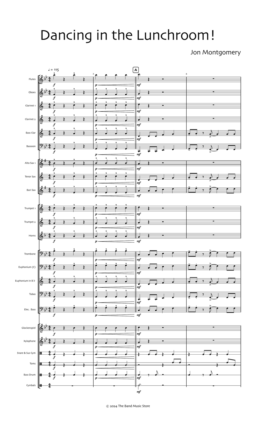 Dancing in the Lunchroom! Concert Band scores gallery preview page 3