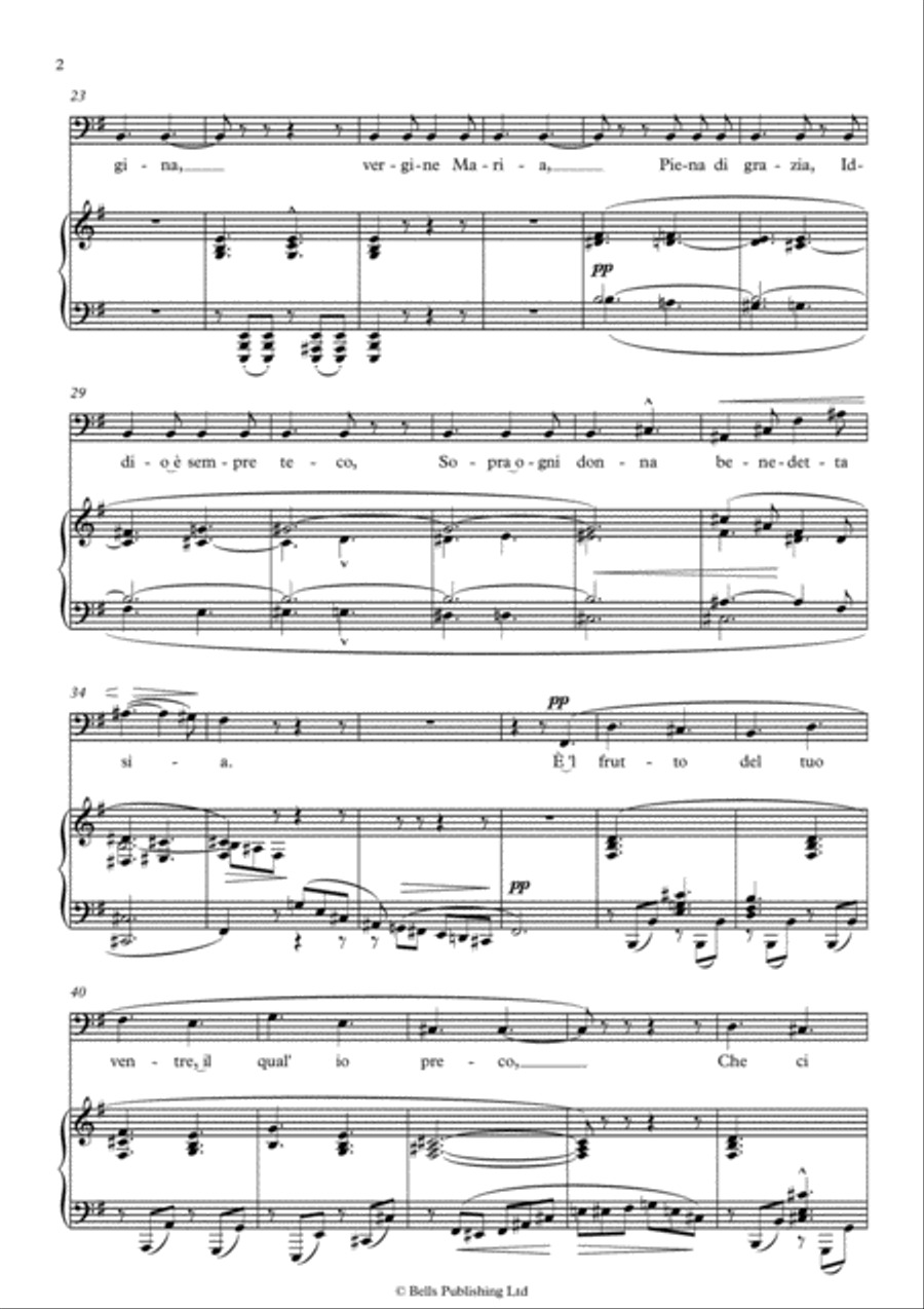 Ave Maria (1879) (E minor) Voice Solo scores gallery preview page 2