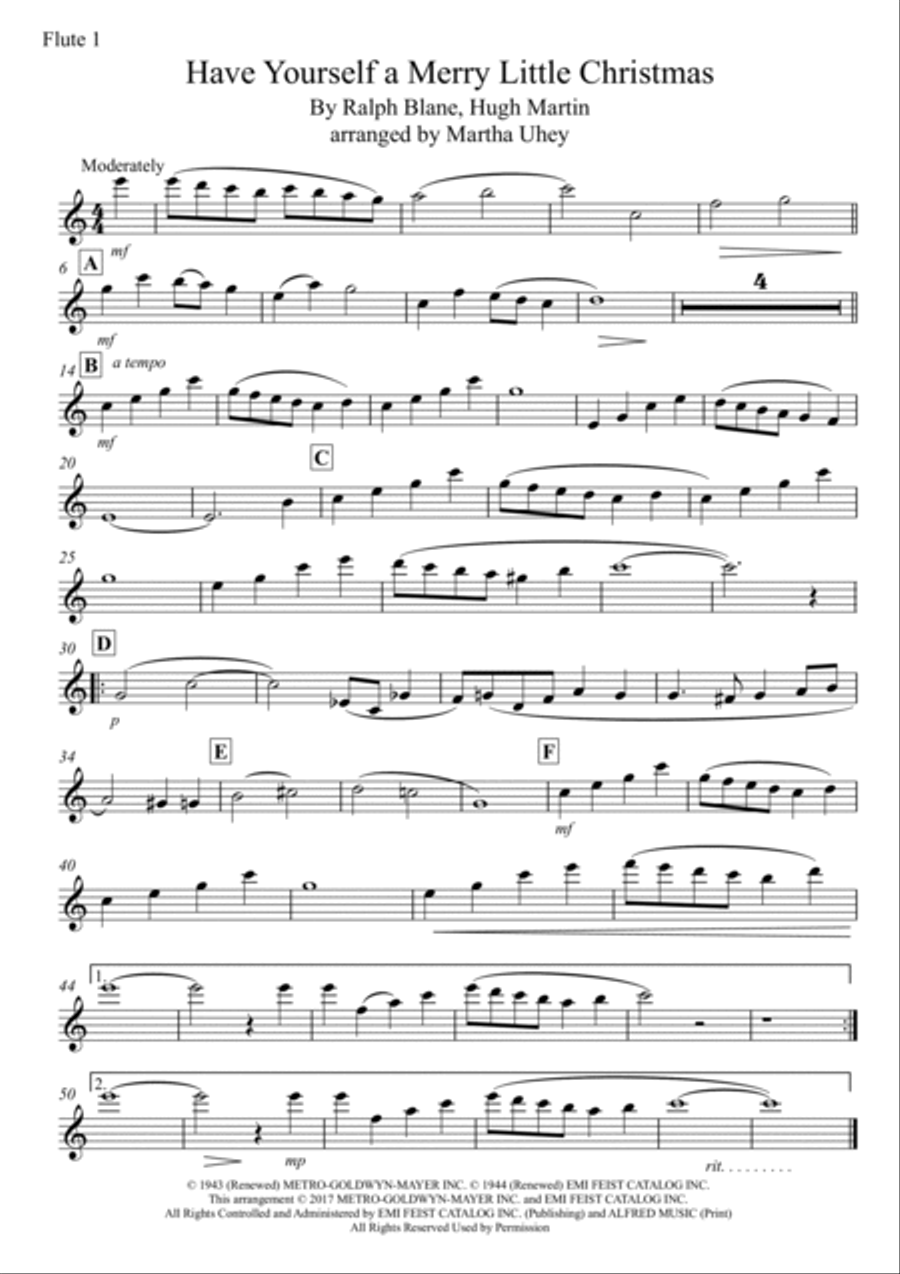 Have Yourself A Merry Little Christmas Woodwind Ensemble scores gallery preview page 4
