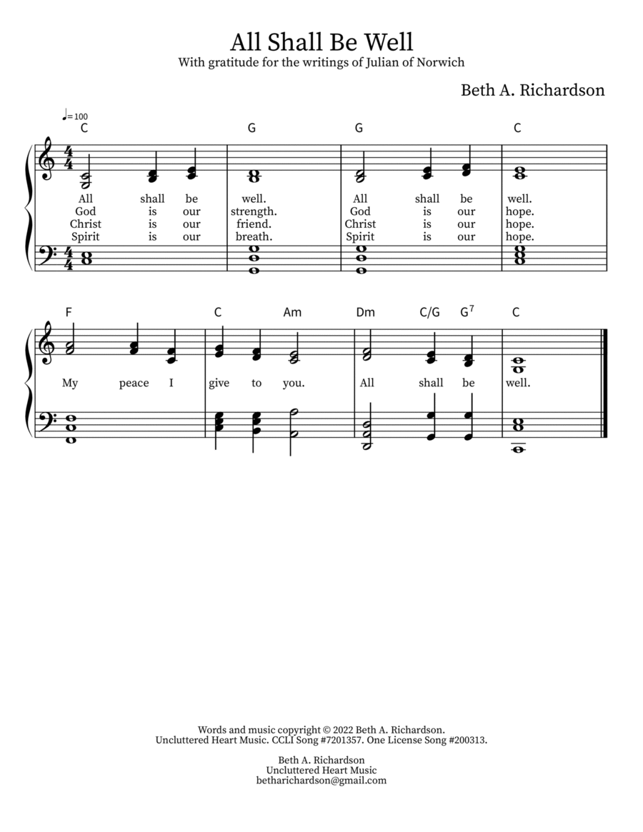 All Shall Be Well All Shall Be Well A Cappella scores gallery preview page 1