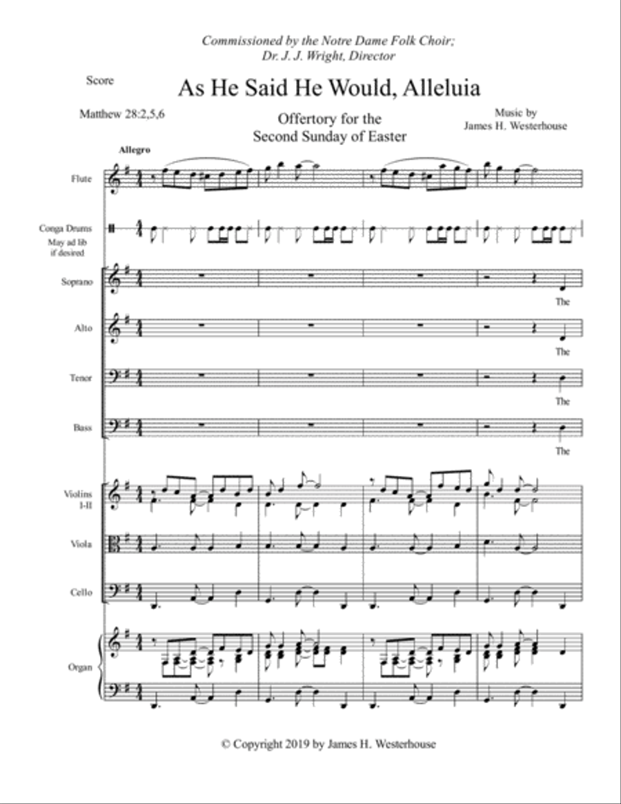 As He Said He Would 4-Part scores gallery preview page 2