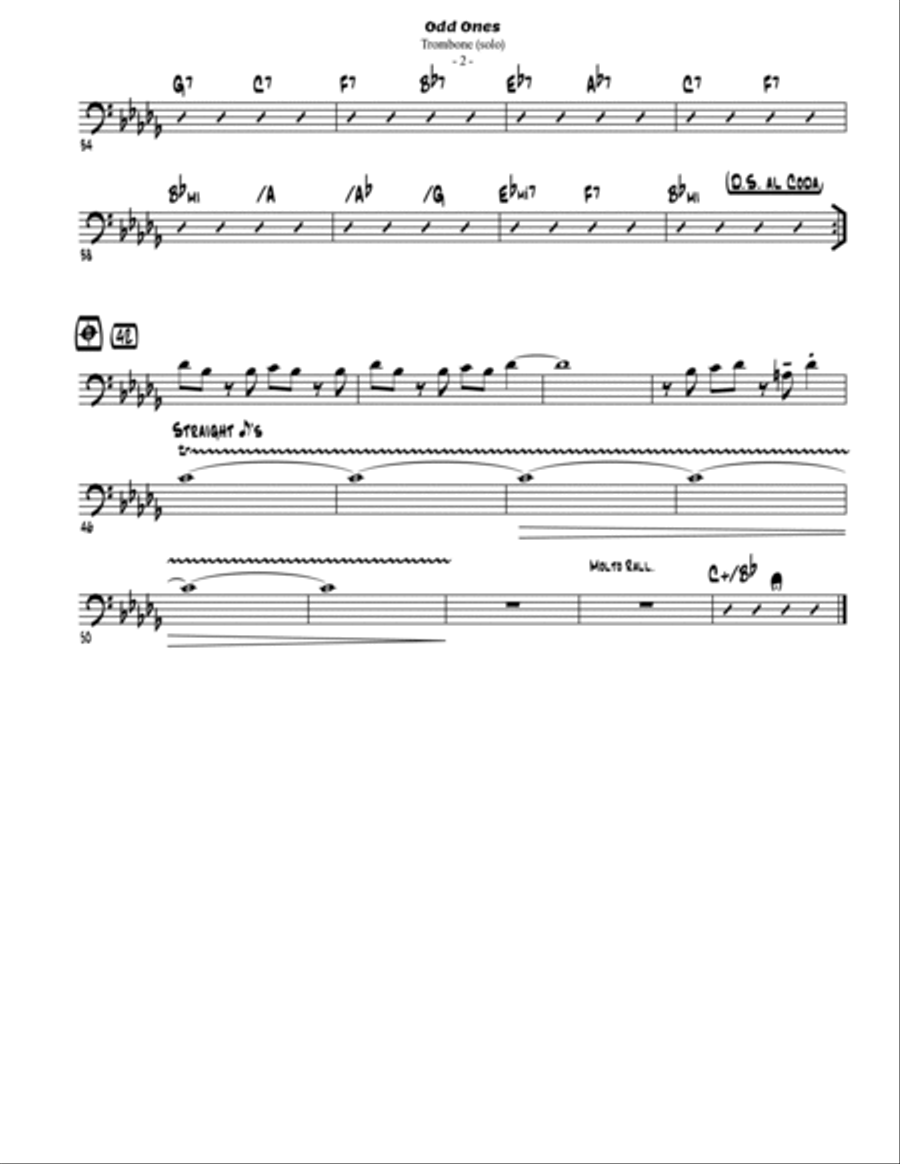 Odd Ones Trombone Solo scores gallery preview page 2