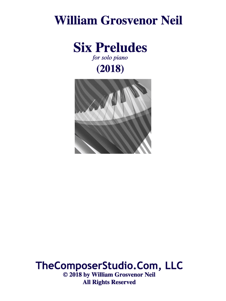 Six Preludes for solo piano Piano Solo scores gallery preview page 1
