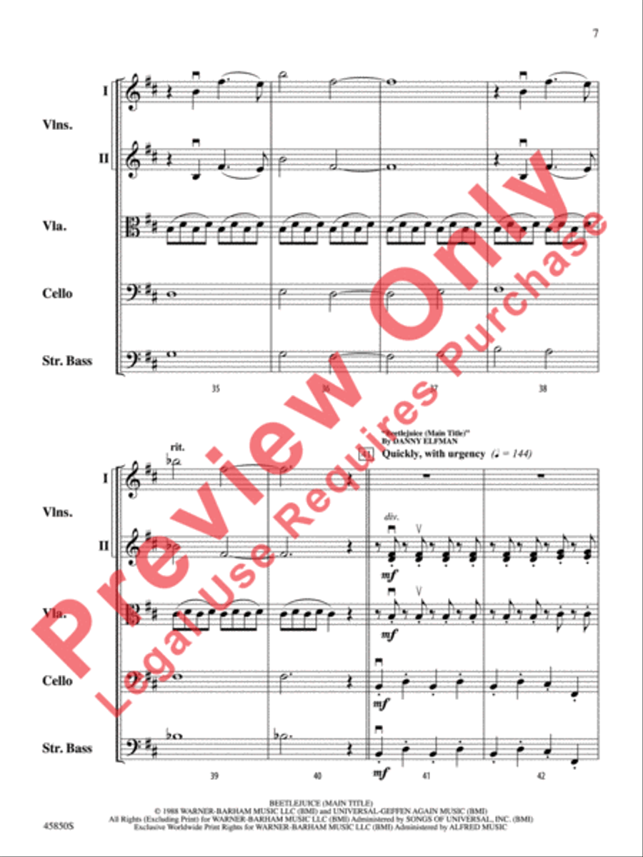 A Danny Elfman Spooktacular String Orchestra scores gallery preview page 8