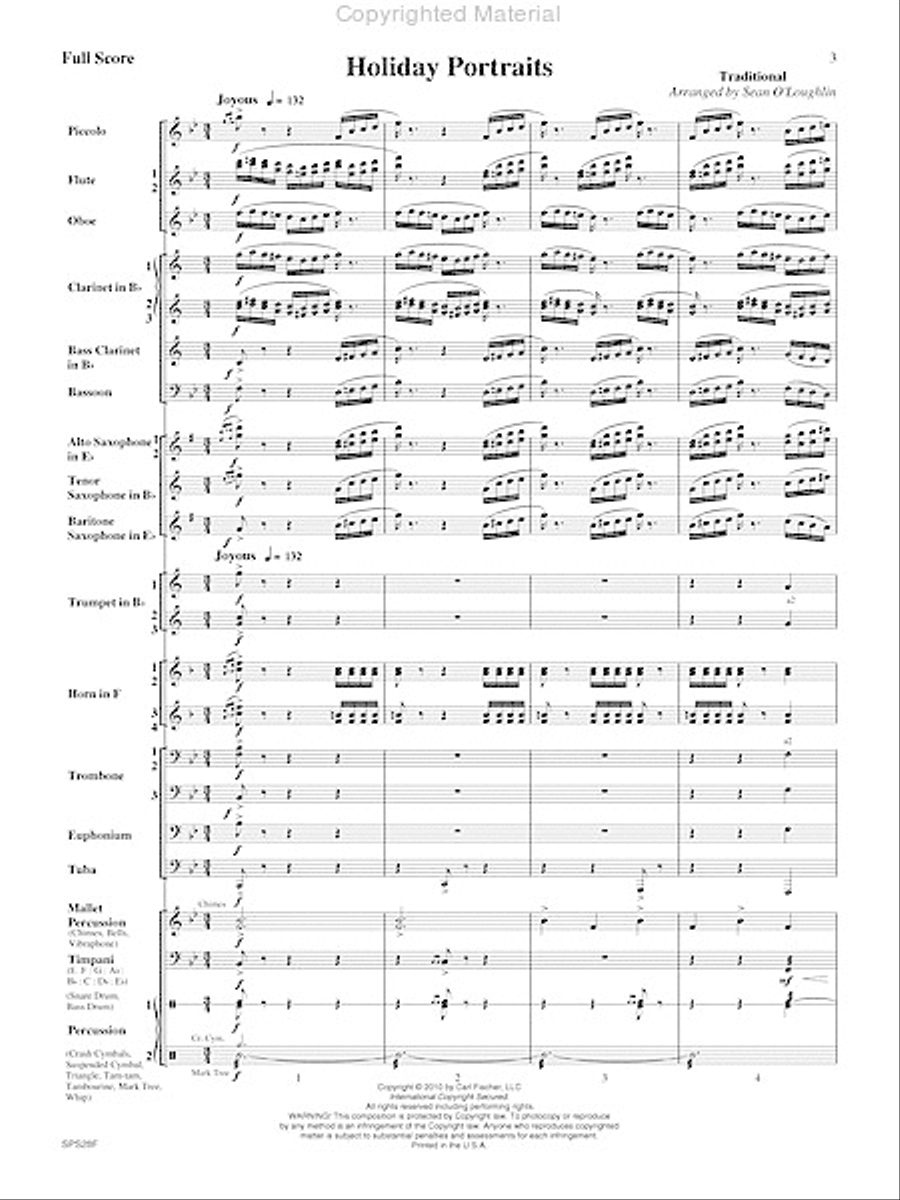 Holiday Portraits Holiday Portraits Concert Band scores gallery preview page 4