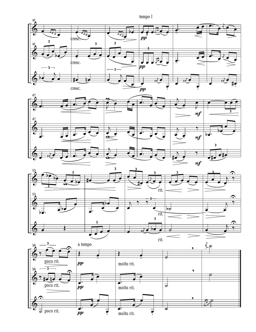 Tango for Clarinet Trio Clarinet Trio scores gallery preview page 4