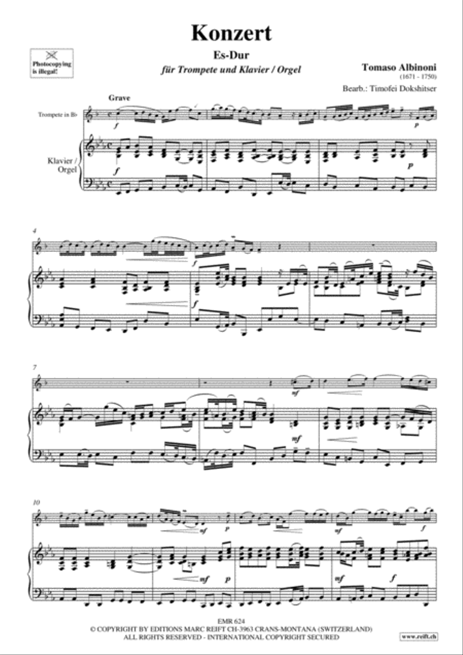 Konzert Es-Dur Trumpet Solo scores gallery preview page 3