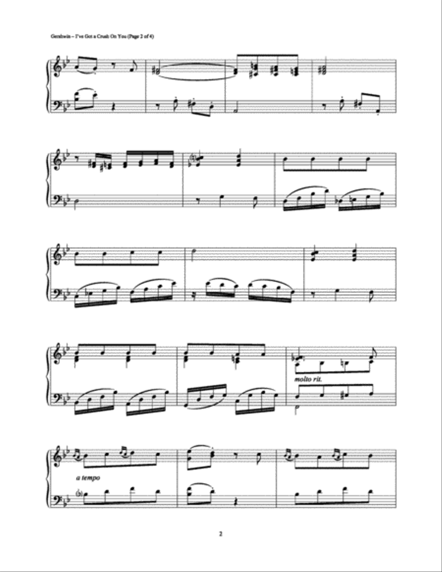 I've Got a Crush on You Piano Solo scores gallery preview page 2