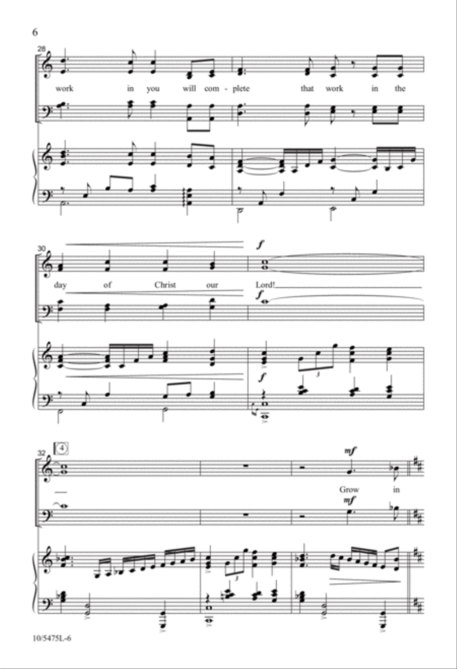 He Who Began a Good Work in You 4-Part scores gallery preview page 6