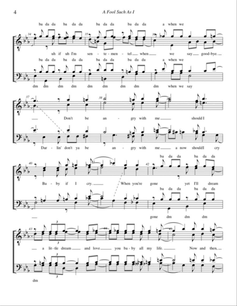 (Now And Then There's) A Fool Such As I TTBB scores gallery preview page 4