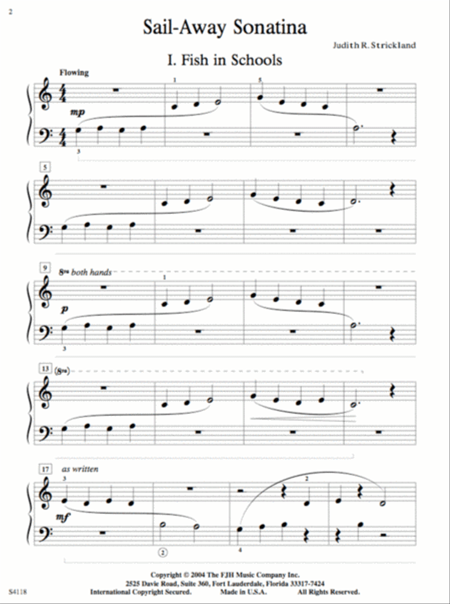 Sail-Away Sonatina Sail-Away Sonatina Easy Piano scores gallery preview page 2