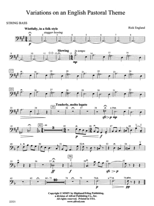 Variations on an English Pastoral Theme: String Bass
