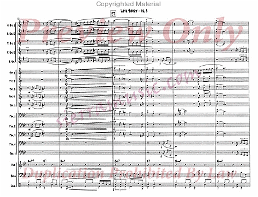 Love Story Love Story Jazz Ensemble scores gallery preview page 6