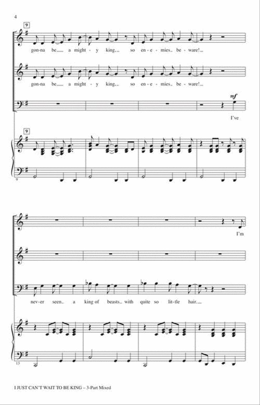 <br>Sheet music extract