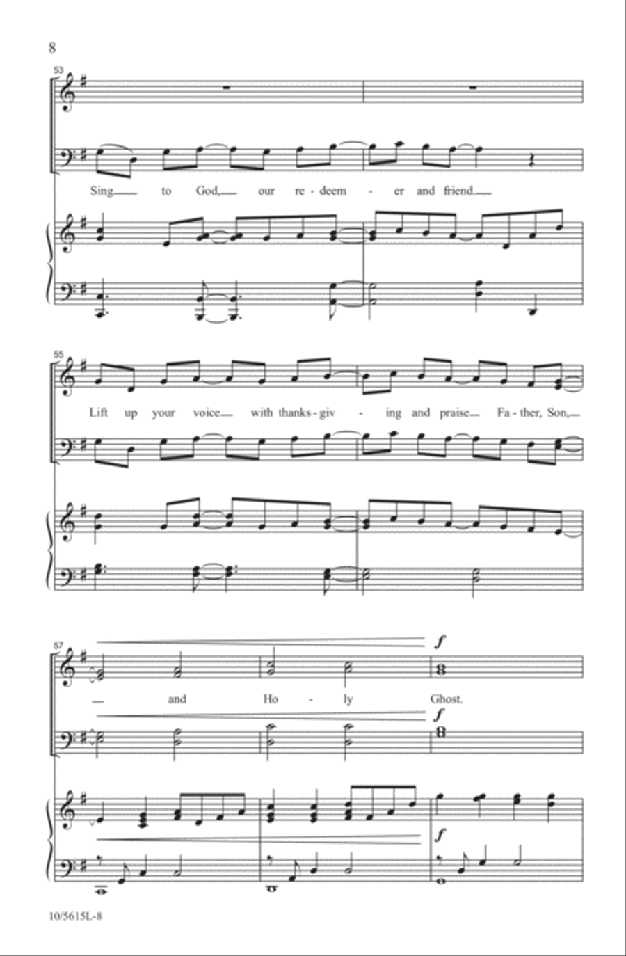 Sing to God for He Is Good 4-Part scores gallery preview page 8