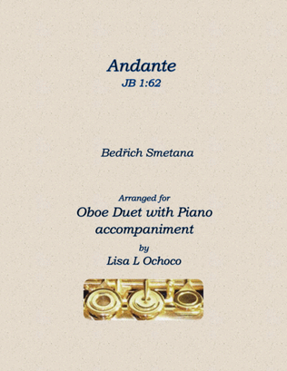 Book cover for Andante JB 1:62 for Oboe Duet and Piano
