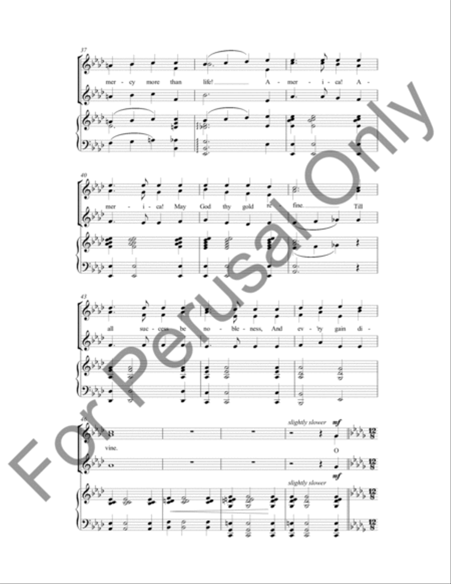 America the Beautiful (Choral Score) SSA scores gallery preview page 5