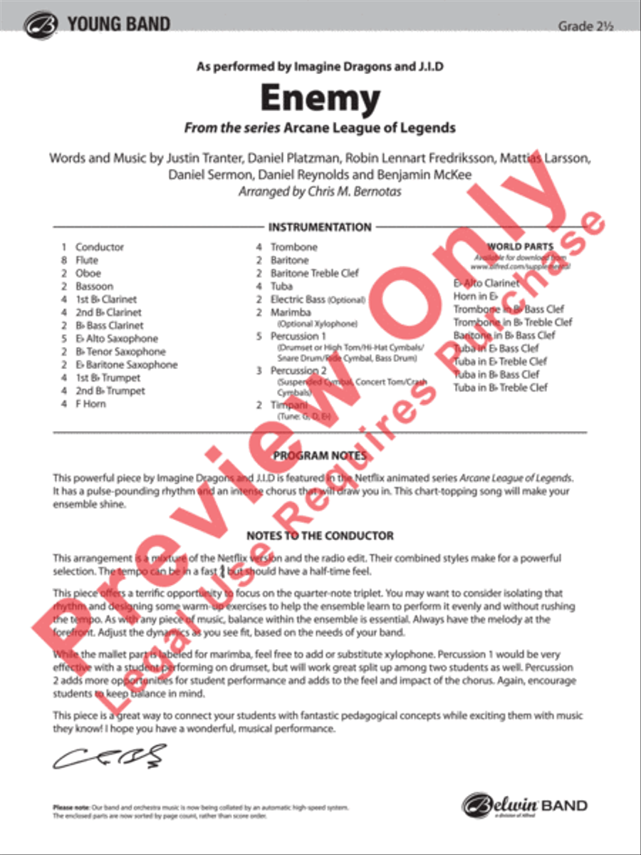 Enemy Concert Band scores gallery preview page 2