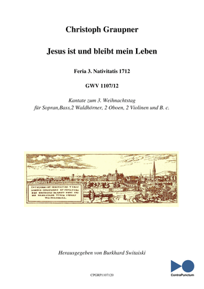 Book cover for Graupner Christoph Cantata Jesus ist und bleibt mein Leben GWV 1107/12