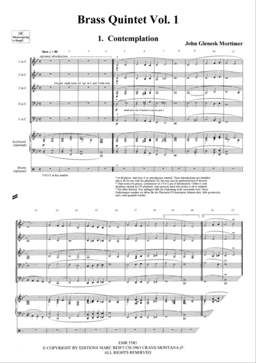 Quintets Volume 1 Quintets Volume 1 Brass Band scores gallery preview page 3