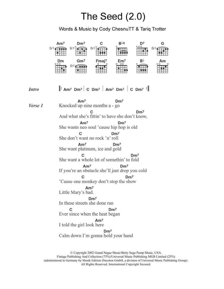 The Seed (2.0) Acoustic Guitar scores gallery preview page 1