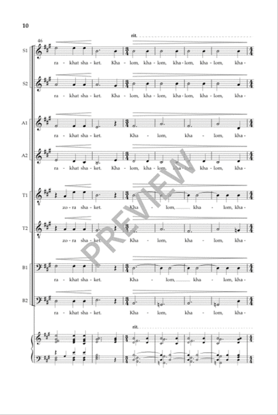 Jerusalem (SSAATTBB) SSAATTBB scores gallery preview page 11