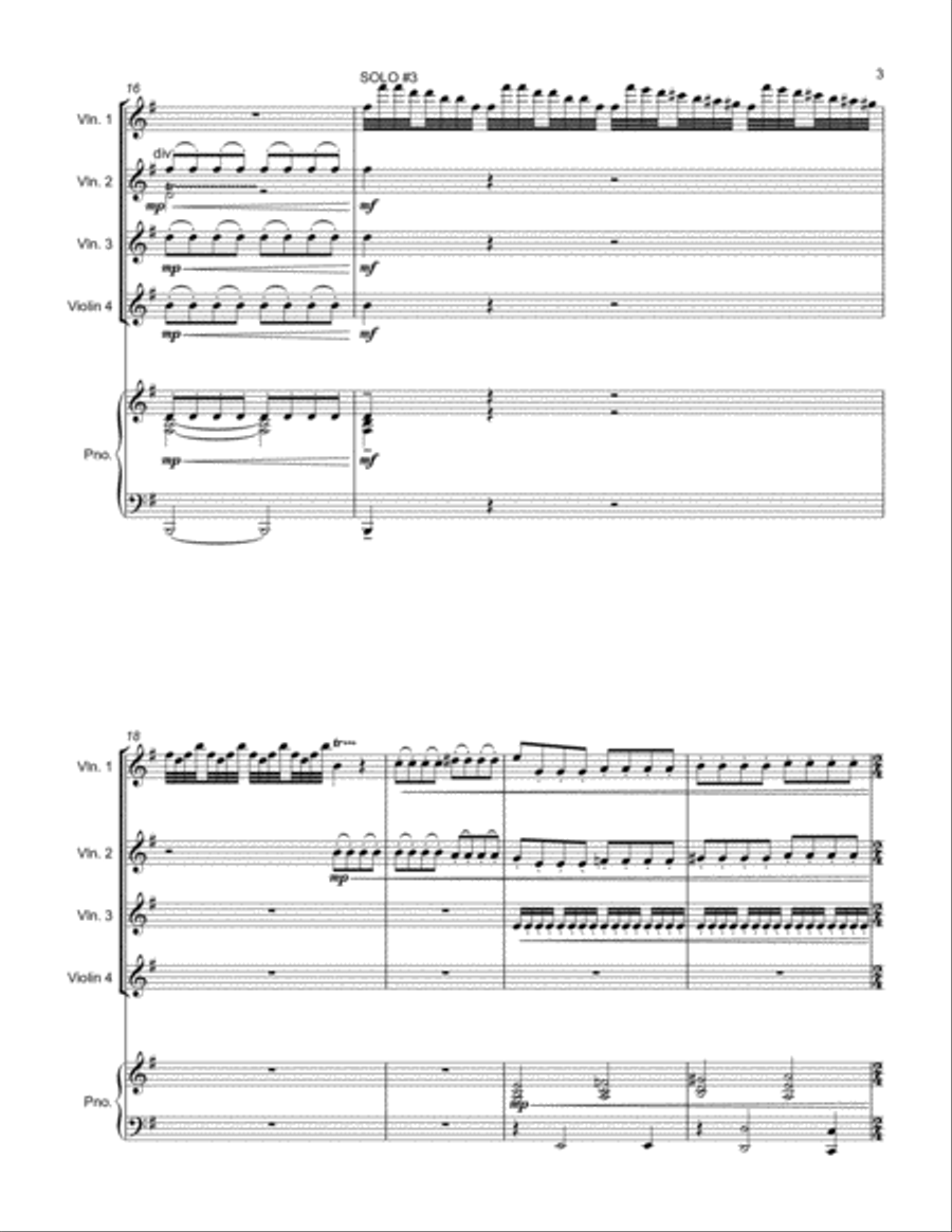 Winter, Mvmt. 1 (Vivaldi's Four Seasons) Small Ensemble scores gallery preview page 4