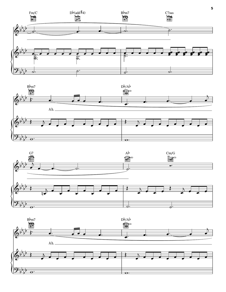 Genius Next Door Genius Next Door Piano, Vocal, Guitar scores gallery preview page 5